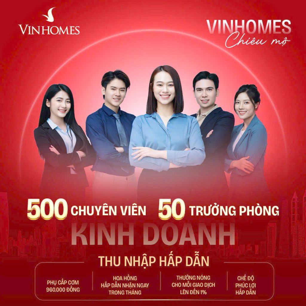 Tuyển Dụng Sale Bất Động Sản Vinhomes